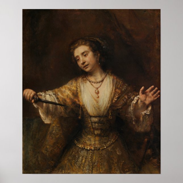 Affiche Rembrandt - Lucretia (Devant)