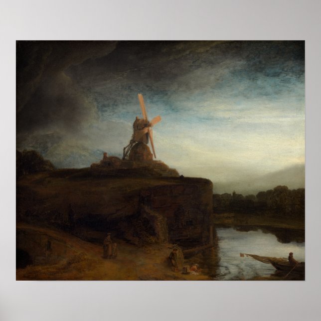 Affiche Rembrandt - Moulin (Devant)