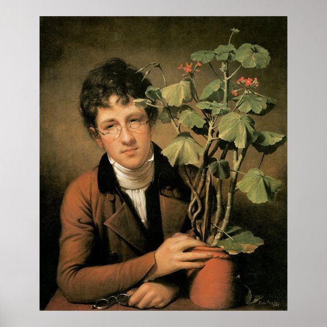 Affiche Rembrandt Peale Rubens Peale avec du géranium (Devant)