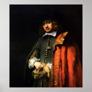 Affiche Rembrandt - portrait de janv. six