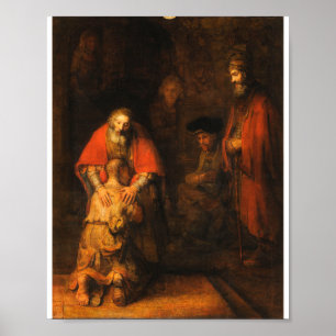 Affiche Rembrandt - Retour Du Fils Prodigue