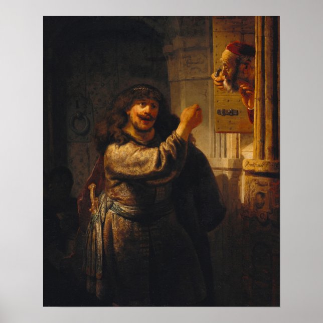 Affiche Rembrandt - Samson Menace Son Beau-Père (Devant)