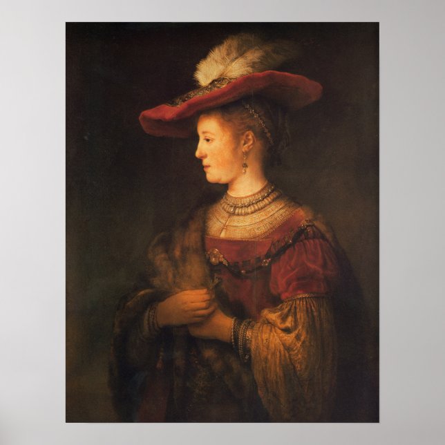 Affiche Rembrandt - Saskia Uylenburgh 1634 (Devant)