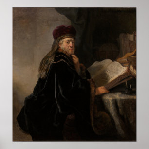Affiche Rembrandt - Scholar À Son Étude