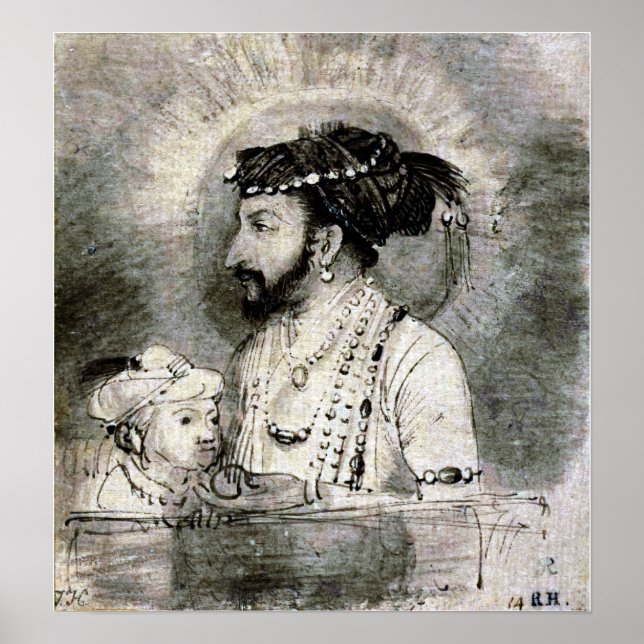 Affiche Rembrandt - Shah Jahan Et Son Fils 1656 (Devant)