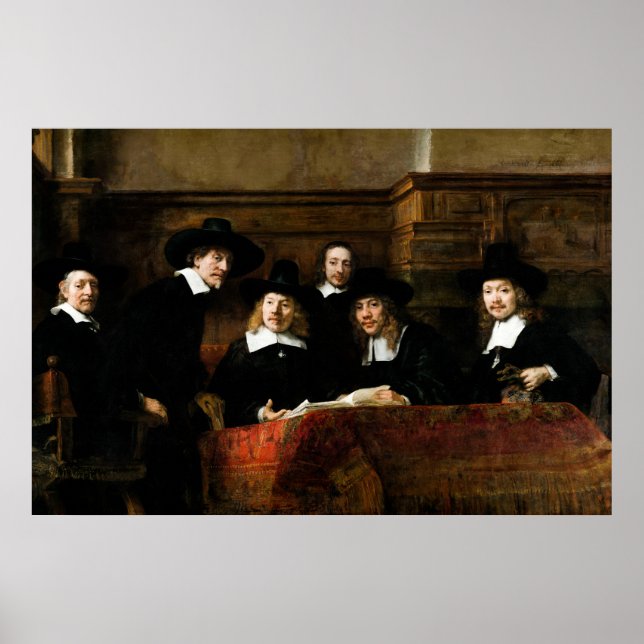 Affiche Rembrandt : Syndics de la guilde des Drapers (Devant)