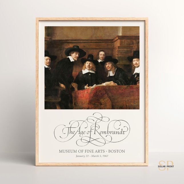 Affiche Rembrandt Syndics de la Peinture de la guilde des  (Créateur téléchargé)