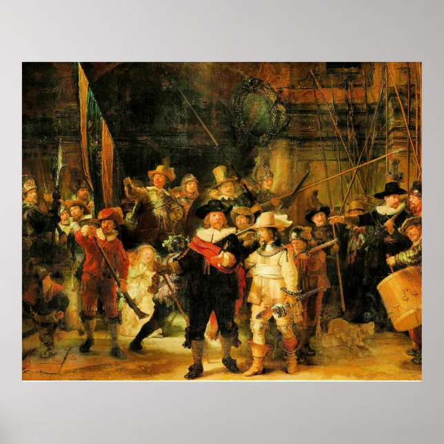 Affiche Rembrandt - The Night Watch 3 (Devant)