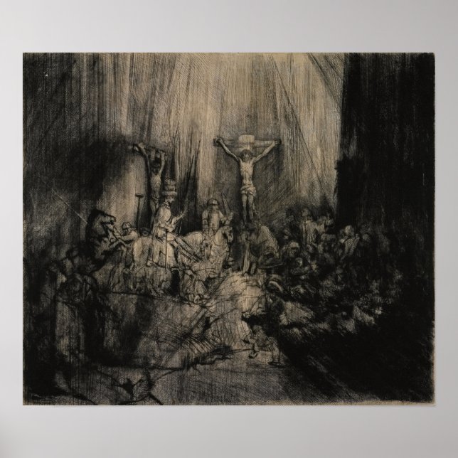Affiche Rembrandt - Trois Croix (Devant)