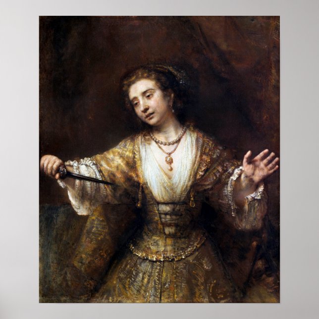 Affiche Rembrandt van Rijn Lucretia (Devant)