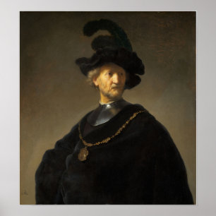 Affiche Rembrandt - Vieil Homme Avec Chaîne en Or