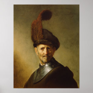 Affiche Rembrandt - Vieil Homme en Tenue Militaire