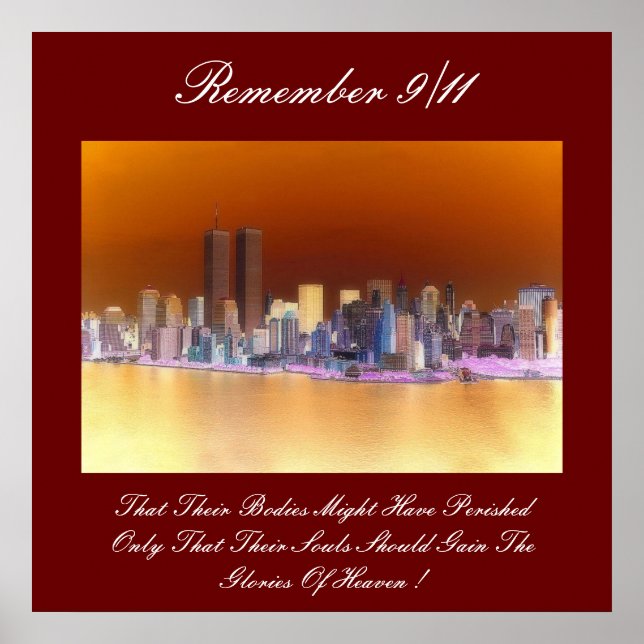 Affiche remember 9/11 (Devant)