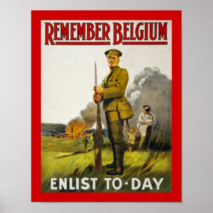 Affiche Remember Belgium (canvas)