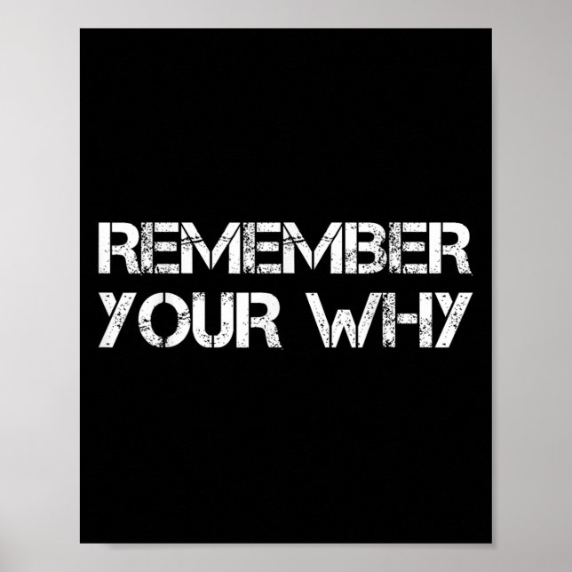 Affiche Remember Your Why  (Devant)