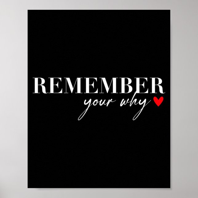 Affiche Remember Your Why Funny Sarcastic Insrational Quot (Devant)