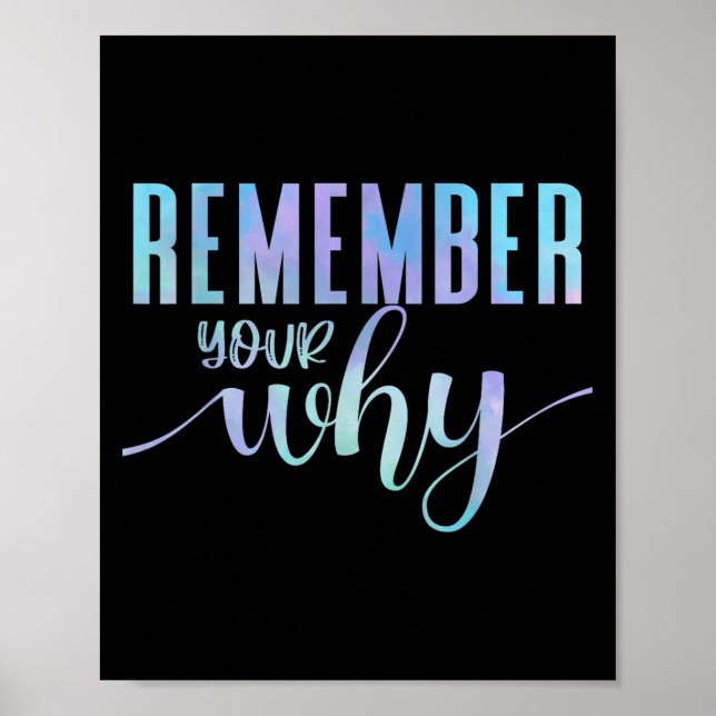Affiche Remember Your Why Gym Motivation Fitness Insration (Devant)