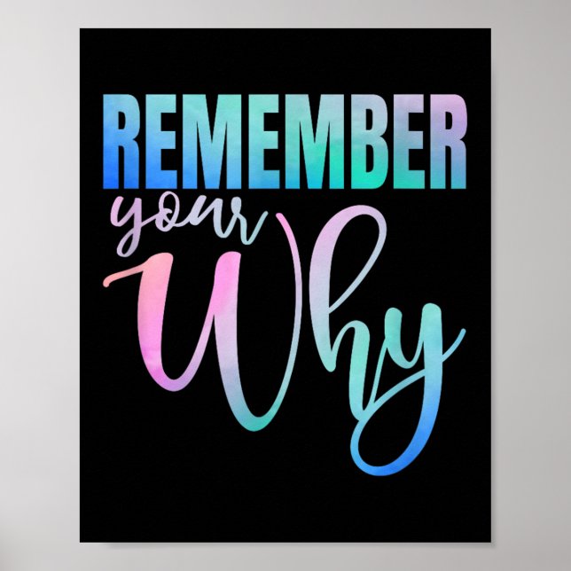 Affiche Remember Your Why Gym Motivation Fitness Insration (Devant)