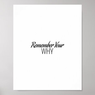 Affiche Remember Your Why, Motivational
