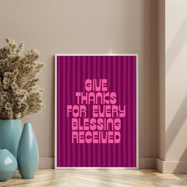 Affiche Remercie pour chaque bénédiction reçue (Créateur téléchargé)