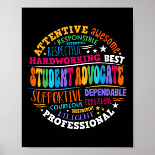 Affiche Remerciement Groovy de l'étudiant défenseur retour