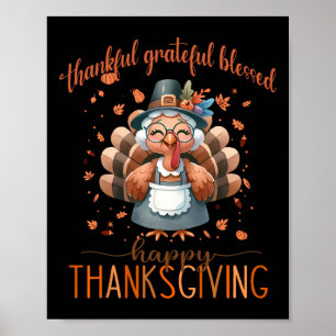 Affiche Remerciements à la Turquie béni Heureux Thanksgivi
