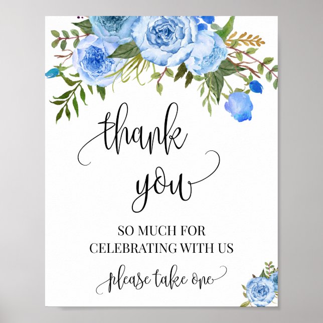 Affiche Remerciements Célébration avec Nous Favours (Devant)