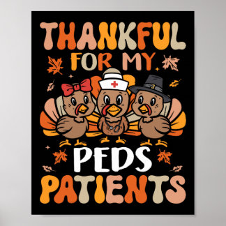 Affiche Remerciements Peds Infirmier Thanksgiving Turquie 