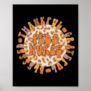 Affiche Remerciements Pères Infirmière Thanksgiving Infirm