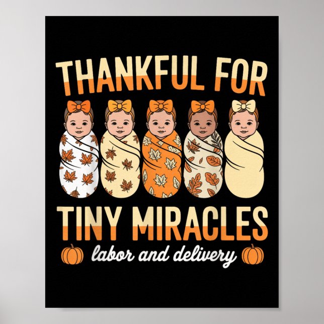 Affiche Remerciements Pour Minuscules Miracles Infirmière  (Devant)