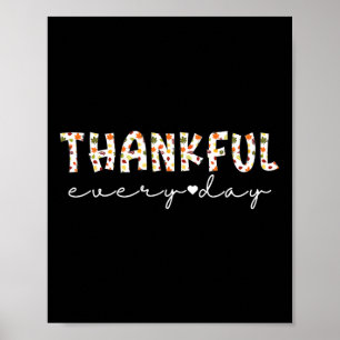 Affiche Remerciements Quotidien Feuilles d'automne Thanksg