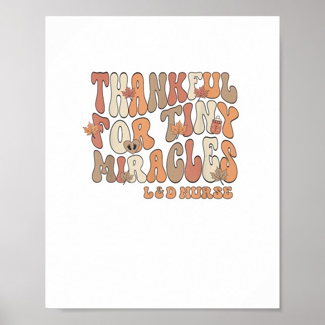 Affiche Remerciements Rétro Pour Les Minuscules Miracles T (Devant)