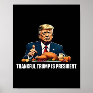 Affiche Remerciements Trump est le président Thanksgiving