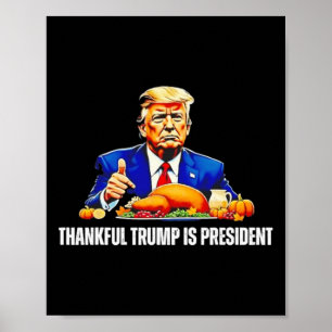 Affiche Remerciements Trump Le Président Thanksgiving Drôl