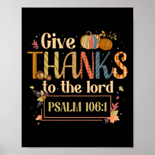Affiche Remerciez Le Seigneur Thanksgiving Bible Verse S
