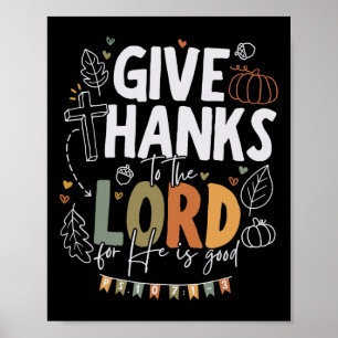 Affiche Remerciez Le Seigneur Thanksgiving Fall Christia
