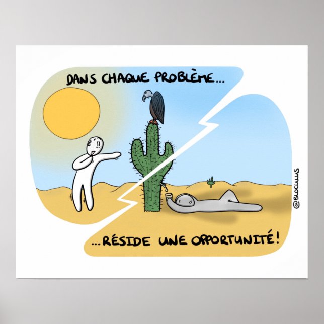 Affiche "Remerciez vos problèmes" (Devant)