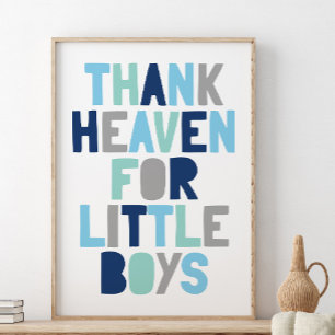 Affiche Remercions le Ciel pour les Petits Garçons, Cadeau