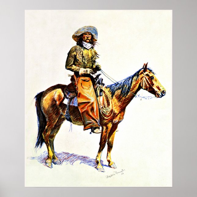 Affiche Remington - Cowboy de l'Arizona, 1901 (Devant)