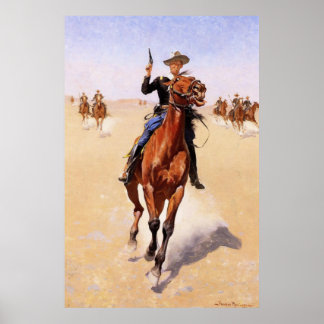 Affiche Remington - Le Cavalier, art populaire
