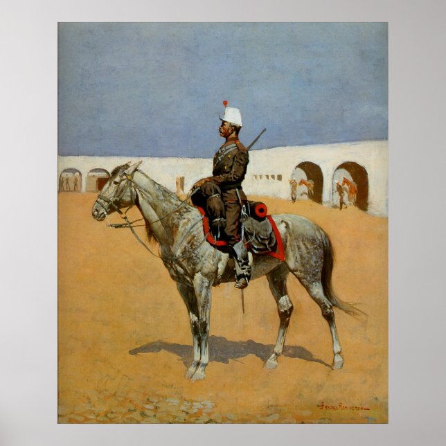 Affiche Remington's Cavalryman of the Line, Mexique (1889) (Devant)