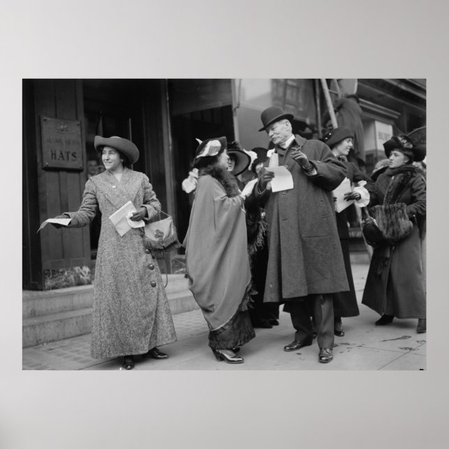 Affiche Remise de suffrage pour femmes, 1913 (Devant)