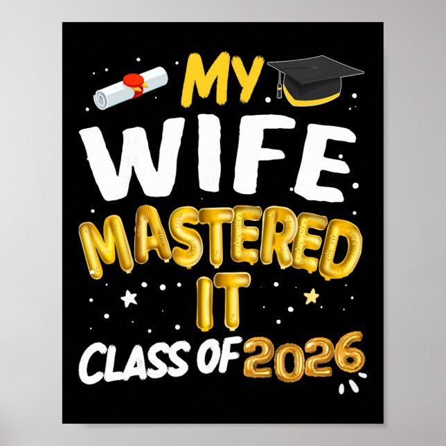Affiche Remise des diplômes de master Ma femme l'a maîtris (Devant)