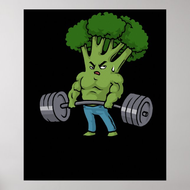 Affiche Remise en forme Broccoli Gym Fitness Cadeau Bodybu (Devant)