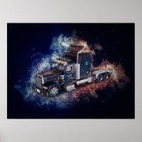 Remorque semi-tracteur noir 1