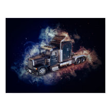 Remorque semi-tracteur noir 1