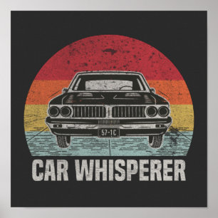 Affiche Remorque Whisperer De Voiture Retro Cadeau Pour La