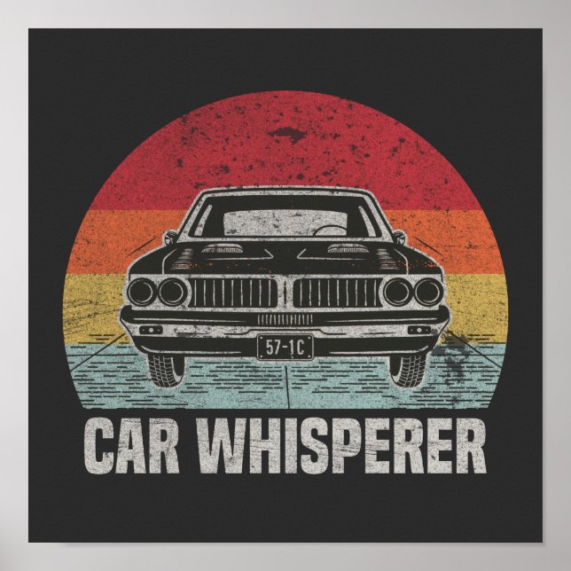 Affiche Remorque Whisperer De Voiture Retro Cadeau Pour La (Devant)