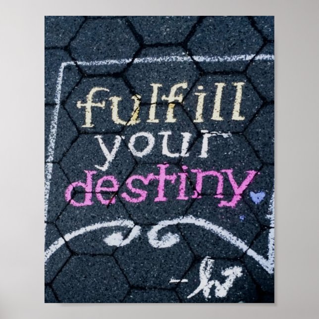 Affiche Remplir votre destin Amour Motivationnel (Devant)