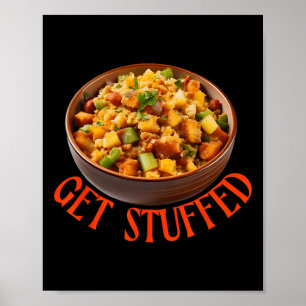 Affiche Remplissage de Thanksgiving Get Stuffed